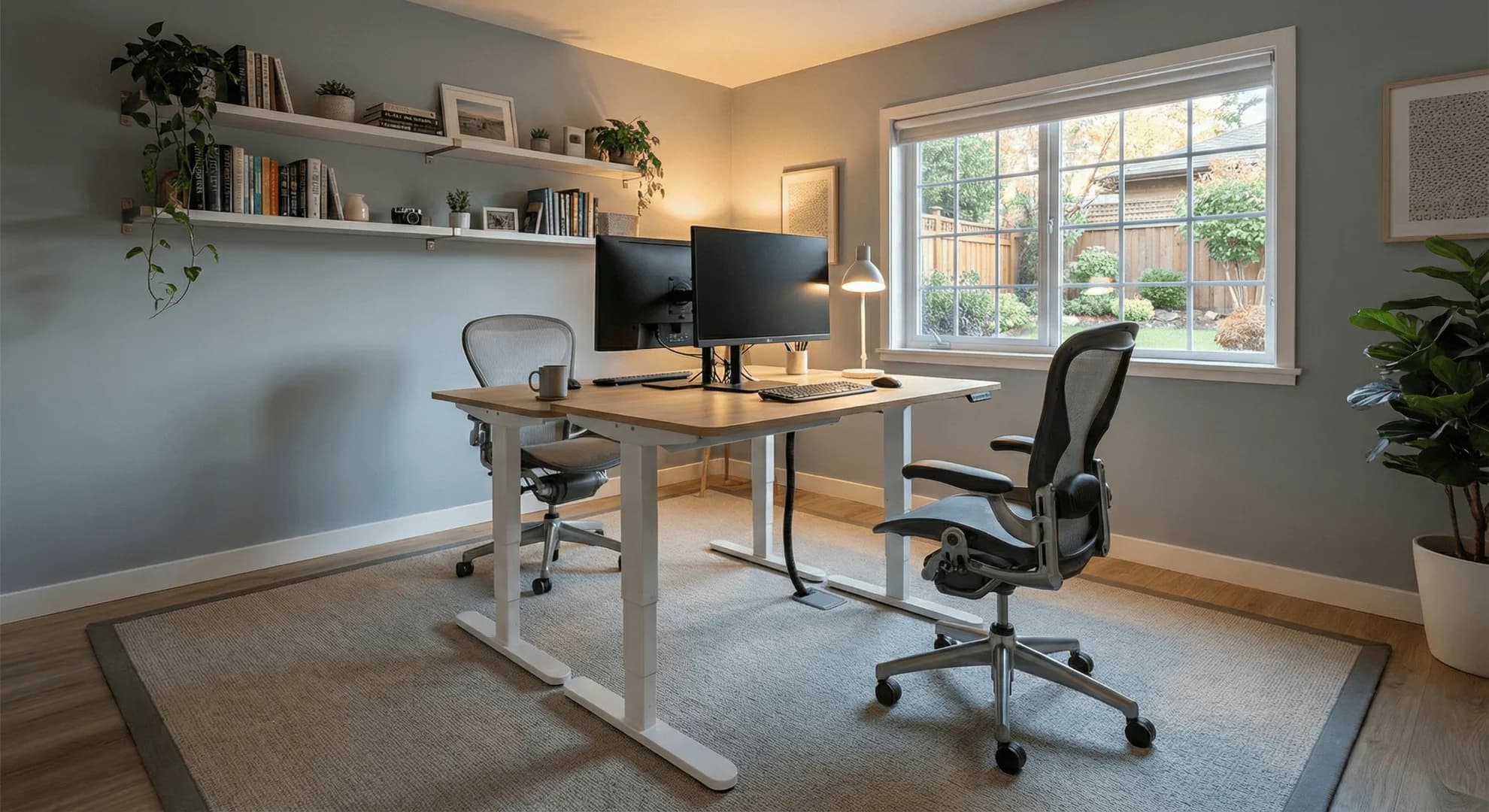 IKEA bureau na oplevering — bureaublad waterpas en kabelmanagement weggewerkt